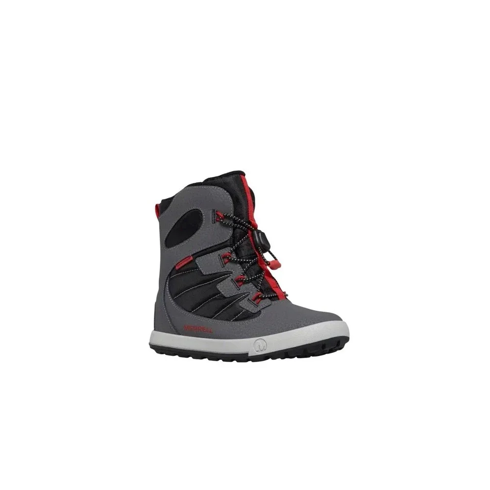Merrell Kids Snow Bank 4.0 Boots New Size 1 Gray/Red/Black -25F/-32C
